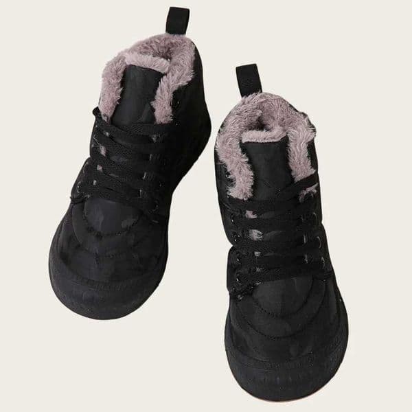 Boys Girls Winter Snow Boots Insulated Waterproof Fur Lined Shoes for Kids Cold Weather Outdoor Sneakers Shoe toe anti-collision L260508