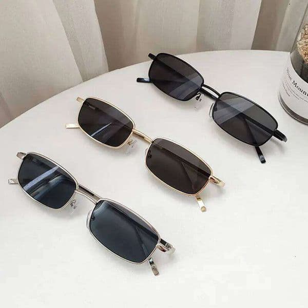 Fashion Small Rectangle Sunglasses Men Women Vintage Square Driving Sun Glasses Luxury Brand Metal Frame Eyewear 26Y0508