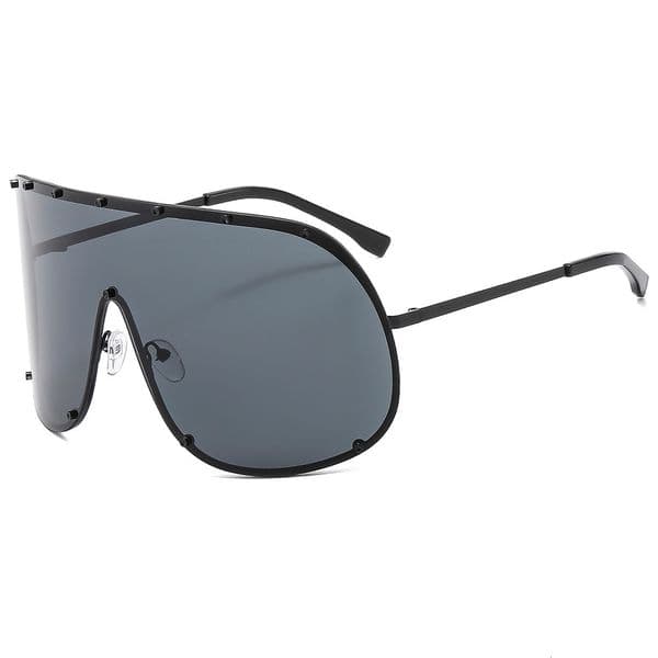 Free Shipping New Trendy Personality Simple Large Frame One-Piece Ins Fashion Casual Outdoor Street Shooting Sunscreen Sunglasses