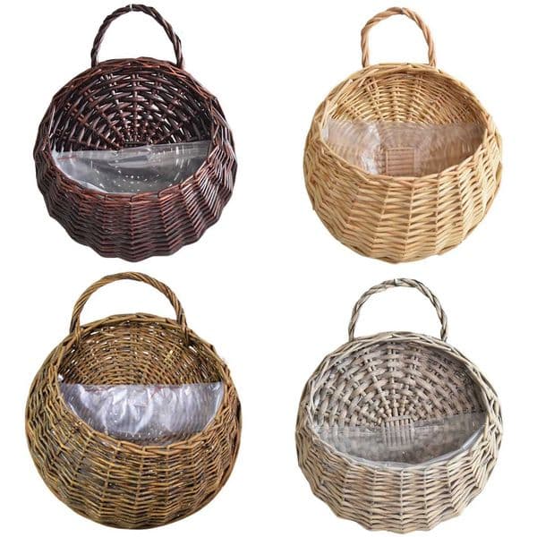 Flower Planter Wall Hanging er Rattam Basket Garden Vine Pot Plants Holder Handmade Woven Hanging Basket Pot De Fleur DCoJ260508