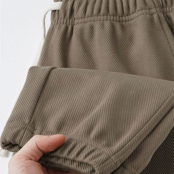 65 Cotton Twill Baggy Casual Jogger Pants Men 380g Antiwrinkle Work Wear Trousers Outdoor Sport Sweatpants Breathable Knitted 260430