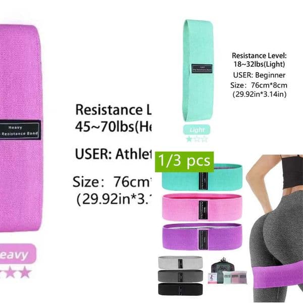 Fabric Resistance Hip Booty Bands Glute Thigh Elastic Workout Squat Circle Stretch Fitness Strips Loops Yoga Gym Equipment 3Pcs Z260504UAS5