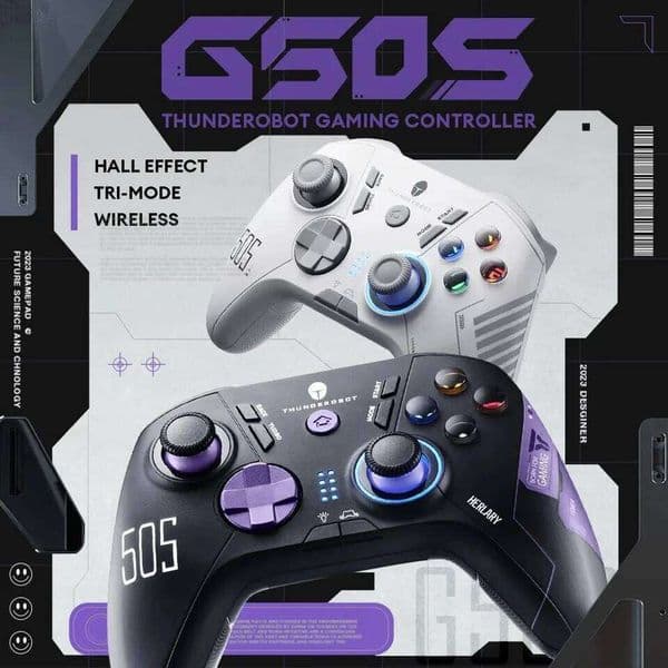 THUNDEROBOT G50S Wireless Gaming Controller Hall Effect Joystick Triggers Gamepad 1000Hz Polling Rate For Switch PC Android IOS S260506 2ab