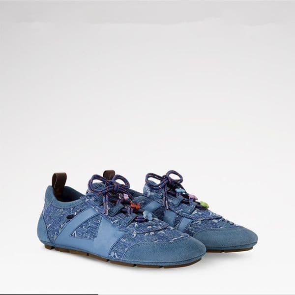 Mens womens Sneakerina SS26 womens new German training shoes Ladies lace up sneakers Ladies low cut shoes Technical satin Monogram canvas Size 35-42 ytre0001
