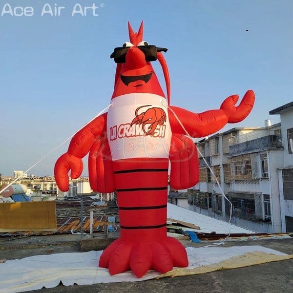 26ft High Giant Inflatable Lobster Model Crayfish Mockup with Free Blower for Decoration or Promotion in Restaurant