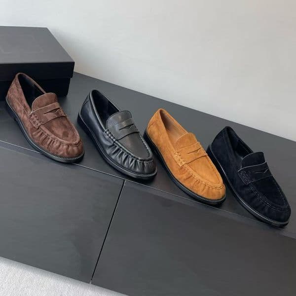 Top quality Classic brown Suede Womens mens loafers slip on shoes Flat heel dress shoes Luxury designer loafers for women laidy holiday Driving shoes with box 35-47