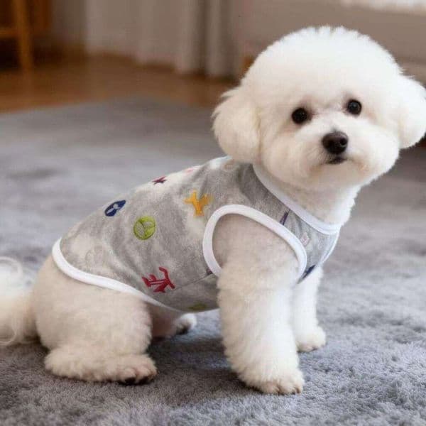 Pet Dog And Cat Vest Summer New Cute Cartoon Cool Pet Dog Clothes, Thin Breathable For Small Dogs Like Bichon, Pomeranian, And Shih Tzu Dog Clothes