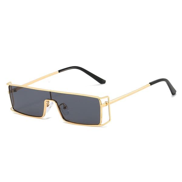 High Quality European American retro metal one-piece 2025 new model ins-style women's sunglasses for runway and street photography