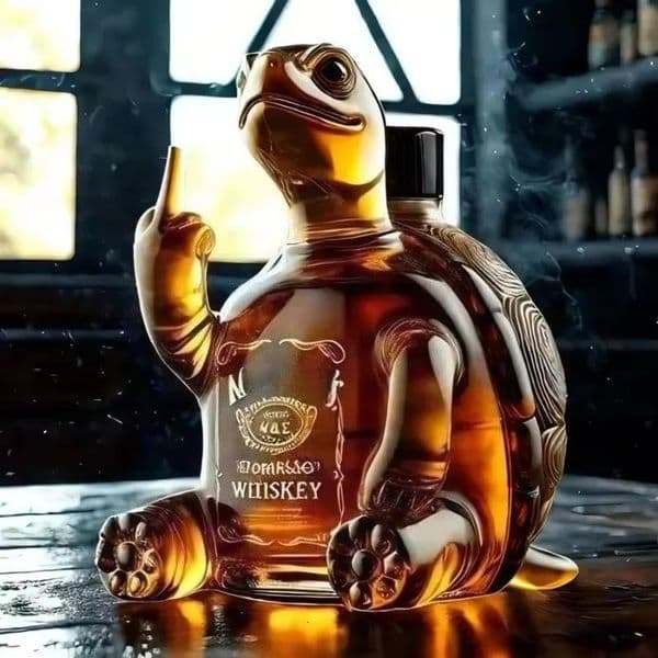 Whiskey Glass Decanter Bar Wine Decorative Bottle Funny Middle Finger Animal Modeling Wine Bottle Home Decoration Artware 260508