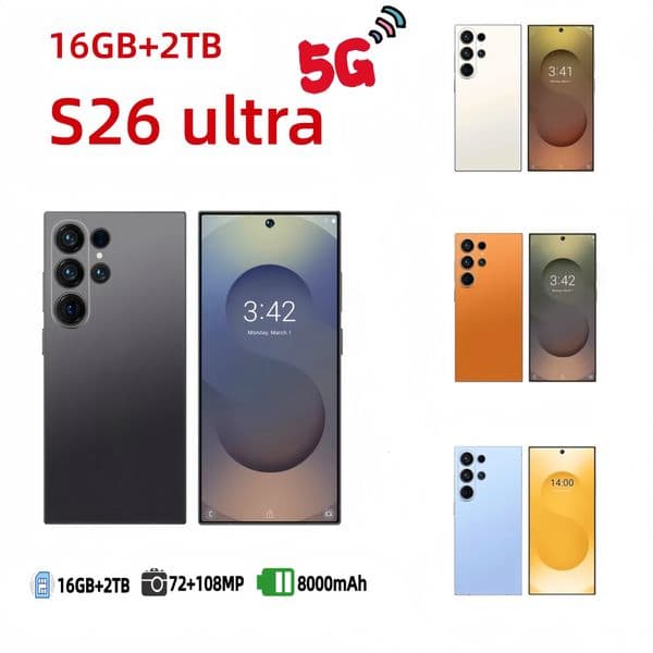 S25/S26 Ultra 5G mobile phone 5g 16GB+1TB Lock Free Touch Screen Android Camera Phone HD Display Face Recognition Fingerprint Unlocking — image 1