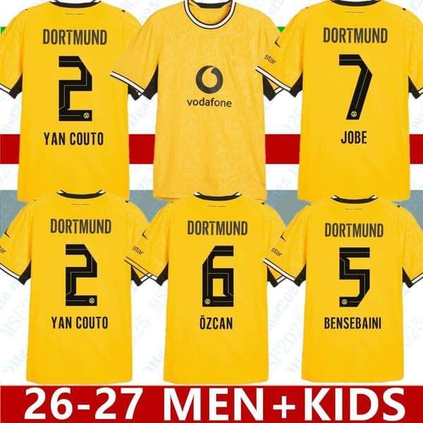 Dortmunds Sondertrikot 100 Jahre Rote Erde 26 27 Soccer Jerseys BVBs 2026 SABITZER Football Shirt ADEYEMI BRANDT All Black MOUKOKO MALEN kids Men Borussias Trikots