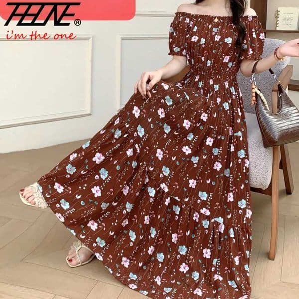 Long Maxi Dress Women Clothing Spring Summer Bohemian Holiday Beach Korean Style Floral Vintage Slim Vestidos Robe Dresses Boho L260508