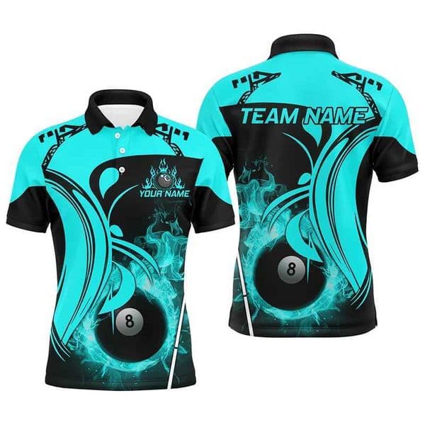 Fashion Billiards Pattern Polo Shirts For Men Summer Trend Custom Name 3D Printed Team Uniforms Oversized Billiards Game Tees L260508