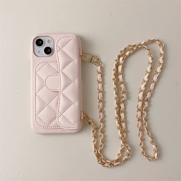 Elegant Designer Phone Accessory - Multifuncal Cross Body Pouch For iPhones 17/16 Series In Premium Vegan Leather With Card Slots And Velvet Interior