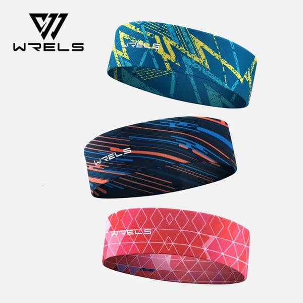 WRELS Sports Headband Moisture Wicking Stretchy Sweatband for Running Cycling Football Yoga Workout Hairband 260507