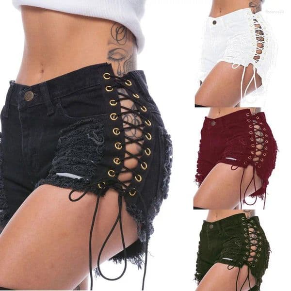 Women's Shorts 2026 Spring And Summer Product Ripped Jeans Bandage Connection