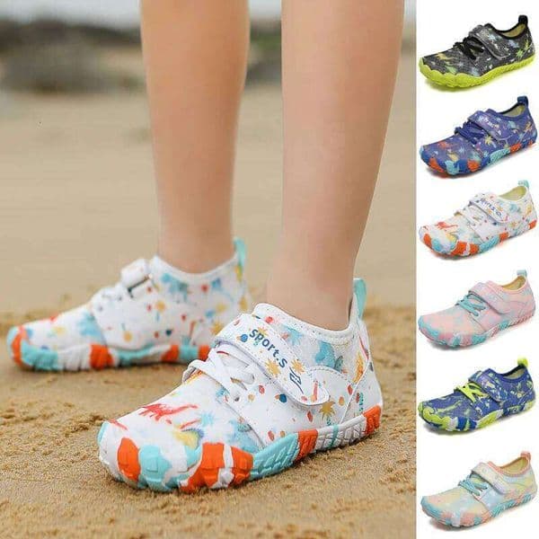 Children's Anti-cut Anti-slip Wear-resistant Rubber-soled Wading Beach Sandals Quick-drying Pool Shoes Outdoor Water Playi 26W0508