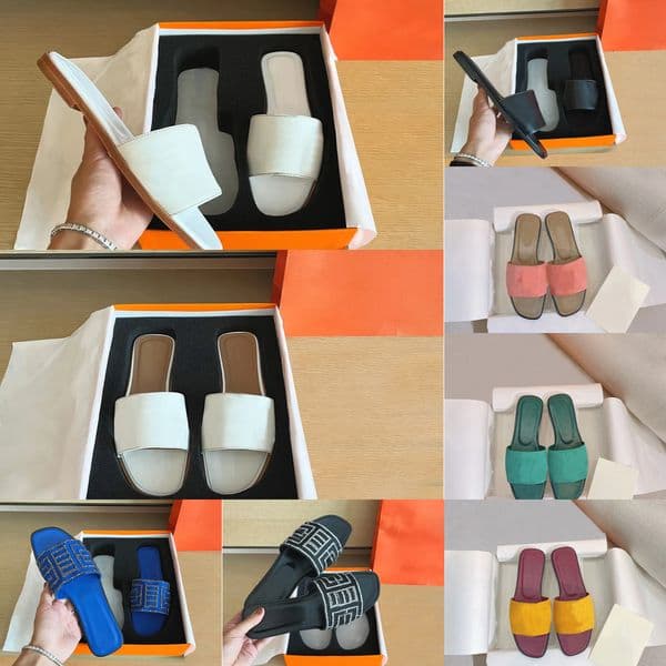 2026 SS 10Aa 10A Designer Sandals Leather Same Style For Women's Slides Summer Outwear Leisure Vacation Beach Slippers 2026 Spring Flat Sh da21