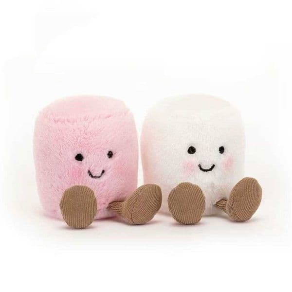 Plush Keychains Soft Cute Creative Two-tone Marshmallow Plush Pendant Adorable Smiling Face Doll Keychain Toy Couple Backpack Accessory