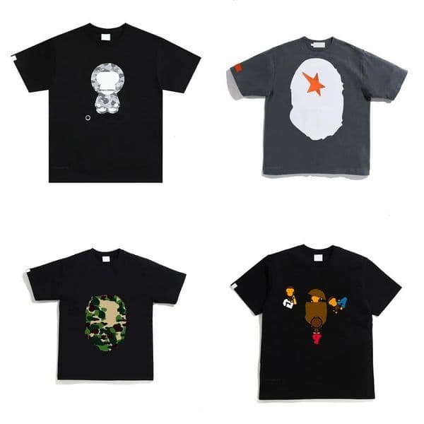 Bapi t shirt Tops Bapp T-shirts Womens Designers Baps tshirt Casual Cotton Short Sleeves Clothing Street Clothes Breathable Tops Summer Bathing App tshirt b 1d