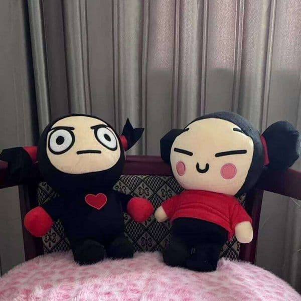 30cm Kawaii Pucca and Garu Plush Toys China Doll Cartoon Cute Soft Stuffed Dolls Figure Sleeping Pillow Children's Birthday Gift 26L0508