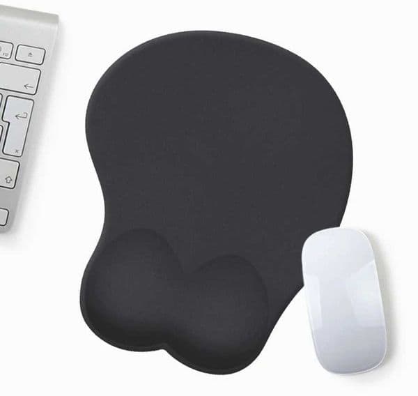 Custom Mouse Pad with Wrist Rest 3D Gaming Black Mouse Pads Anti-Slip Soft Desk Mat for Office Home Durable Ergonomic DesignT260508