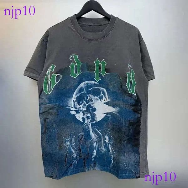 Real Photo High Quality Short Sleeve T-shirt Summer Cotton Loose Print Men's Clothing Top T-shirts