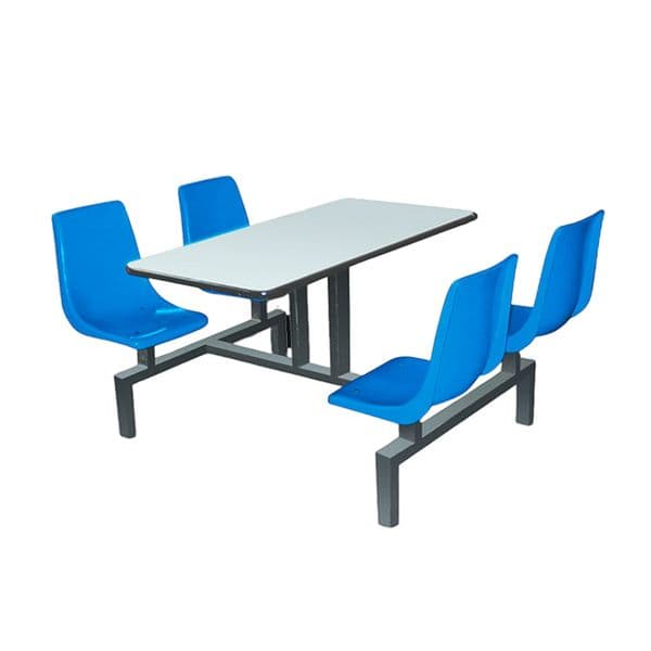 Custom Size Steel Canteen Table and Chair Thick Square Tube Stable Load-bearing Multi-spec Dining Furniture for Schools and Construction Sites