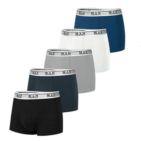 5Pcs Mens Casual And Fashionable Boxer Shorts Summer Comfortable And Breathable Underwear Mens Personalized Elastic UnderwearT260508