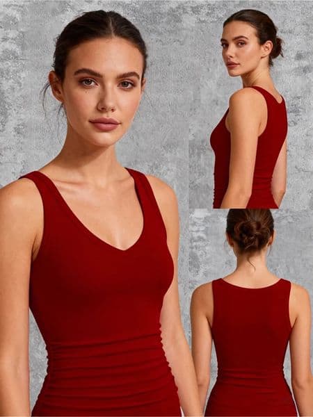 2026 spring summer Women Fashion Solid Color Vest Female fashion Sexy Sleeveles Short Tank Tops 260429