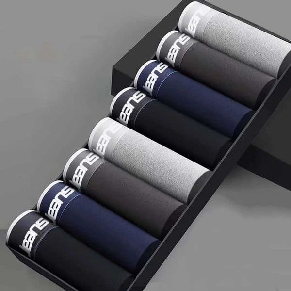 4/8Pcs Mens panties Cotton Breathable Mens clothing Letter Waistband Man Underwear Solid Color Plus Size Boxers manT260508