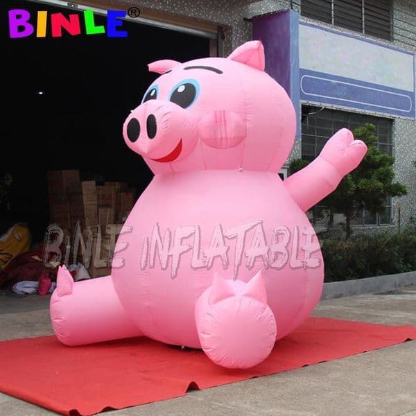 26ft high giant Inflatable pink pig cartoon for sale advertising inflatables pigs model outdoor portable cartoons animals charactors