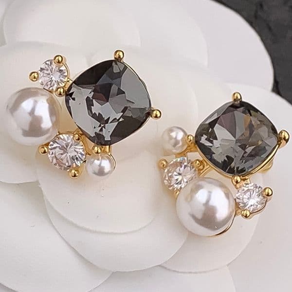 Designer Earrings Designer Earrings Women 18K Gold Plated Earring Diamond Pearl Stud Earrings Luxury Jewlery Designer Women Elegant Free Shipping Buy One Get One