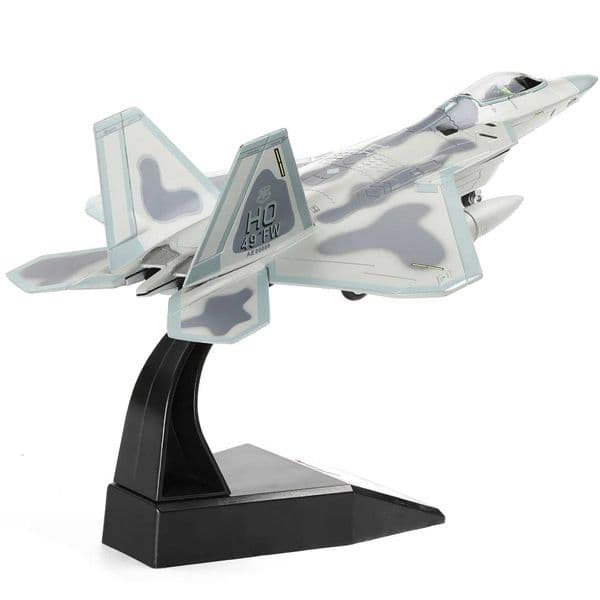 NUOTIE F-22 Raptor 1/100 Scale Diecast Metal Fighter Jet Model Alloy Model HO 49th FW L260509AMED