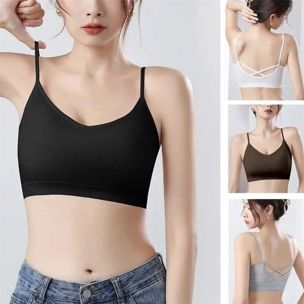 1pcs Ice Silk Seamless Sport Bra Gather Prevent Sagging Underwear No Steel Ring Comfortable Large Size Bra Sexy Vest Bralette 260429CJ