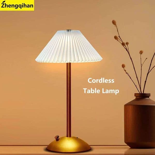 Simple LED Rechargeable Touch Metal Table Lamp Three Colors Bedside Creative Ambient Bar Outdoor Decoration Night Light S260508