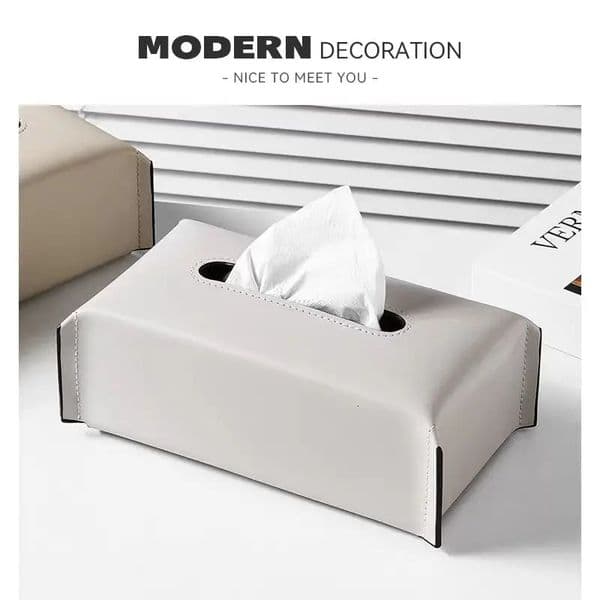Woven Tissue Box Leather Napkin Case y Paper Cover Car Living Tissue High-end Paper Holder Desktop Home Tabletop Decoration 260508