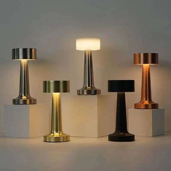 Retro Lamp Metal Touch Decor for Bar Coffee Table Restaurant Decoration Light Desk LED Rechargeable Night Lights Bedroom S260508 a13