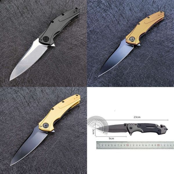 Mini Pocket Folding Knife Aluminum Handle Stone Wash Camping Survival Outdoor Knife Portable Sharp Durable Tool Navaja Jackknife