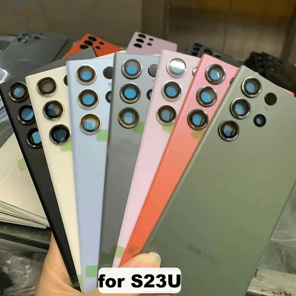 Back Battery Glass Cover Door Housing Replacement For SAMSUNG Galaxy S25 S24 Plus S23 Ultra Back Rear Glass with logo and with lens