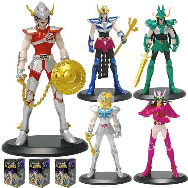 18CM Anime Figure Phoenix Ikki Hyoga Seiya Shiryu Standing Armor Model Childrens Toys PVC Box Desktop Collection Decoration L260509