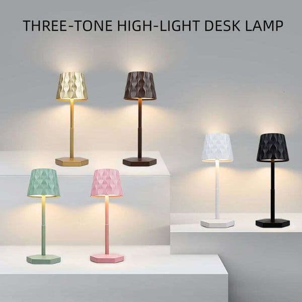 New LED Touch Sensor Table 3 Color Desktop Night Light Rechargeable Bedside Lamp Bar Dinner Creative Decor Ambient Lighting S260508