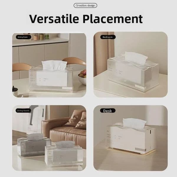 High-End Desktop Tissue Box y Living Room Tea Table Spring Support Tissue Paper Storage Box Aesthetic Value Household Or 260508