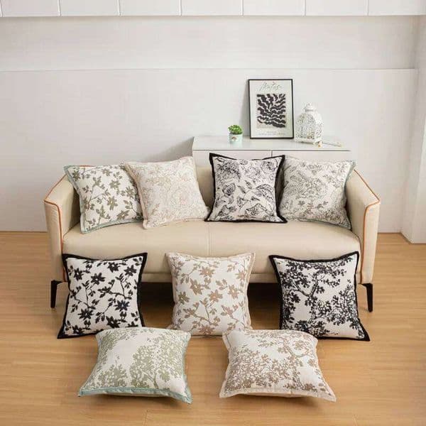 New Cream Style Flower European Cushion Cover For Home Sofa Bed Throw Pillow Case Living Room Decorative 26Y0509