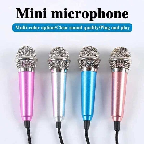 1-4Pcs Mini Portable Stereo Studio Mic KTV Karaoke Mini Microphone For Smart Phone Laptop PC Desktop Handheld Audio Microphone S260508
