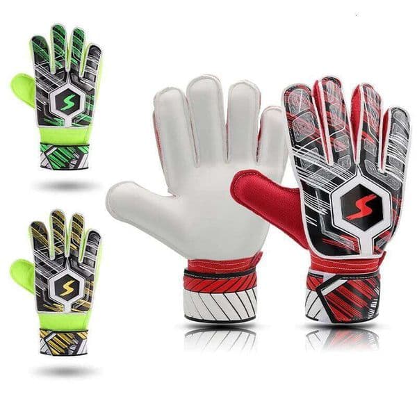Youth & Adult Soft Major Soccer Goalkeeper Gloves with Finger Spines Latex Anti-Slip durable Breathable Wear-Resistant Goalie 26L0509