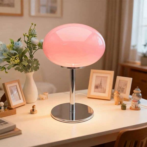 LED Mushroom Dimmable Desk Lamp Nightstand Mid Century Table Lights for Bedroom Office S260508