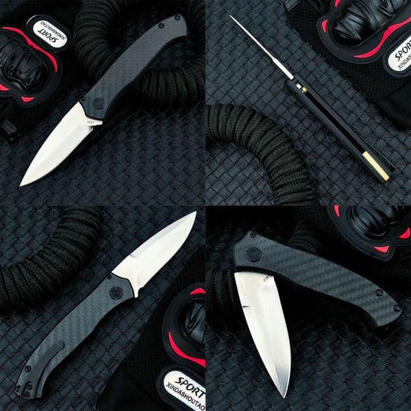 BK 838 EDC Pocket Folding Knife 9CR13MOV Blade Carbon Fiber Handle Outdoor Camping Hunting Self-Defense Cutting Tool 3300 535 533 15535 9000 9070
