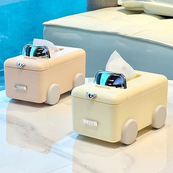 Creative Car Tissue Box Multifunctional Plastic Living Room Paper Box Desktop Decoration Storage Box and Phone Bracket for Home 260508
