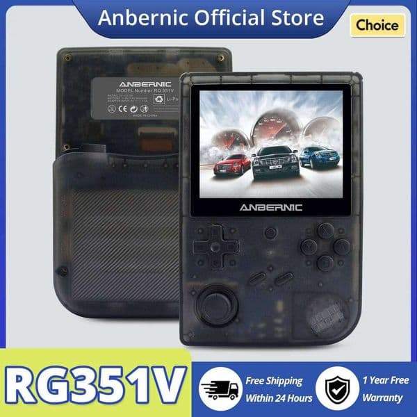 ANBERNIC RG351V Retro Built-in 16G RK3326 Open Source 3.5 INCH 640*480 Handheld Game Console Emulator For Playing Games 26L0509